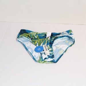 Cupshe Blue Floral Bikini Swimsuit Bottom NWT